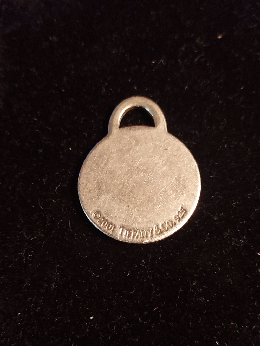 Tiffany & Co. Round Sterling Silver ID Tag - Silver Engravable
